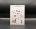 A6 'home for Christmas'-themed sticker sheet by The Pinnock Collective. 